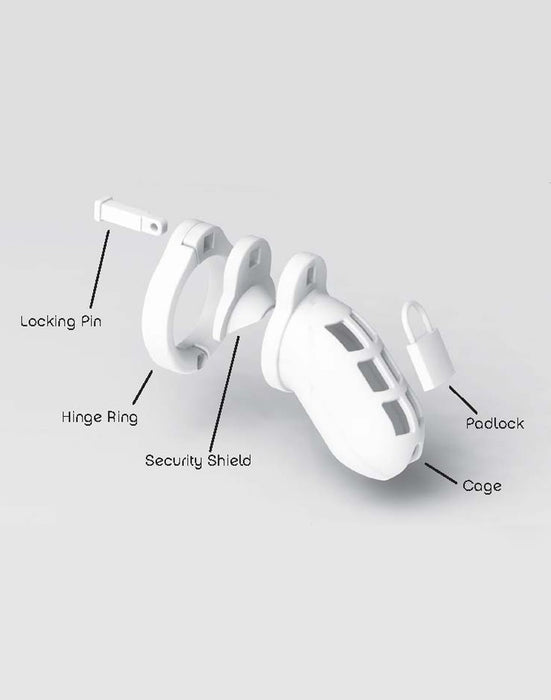 World Cage - Kuisheidskooi BALI (maat S) Met anti-terugtrek schildje - Transparant-Erotiekvoordeel.nl
