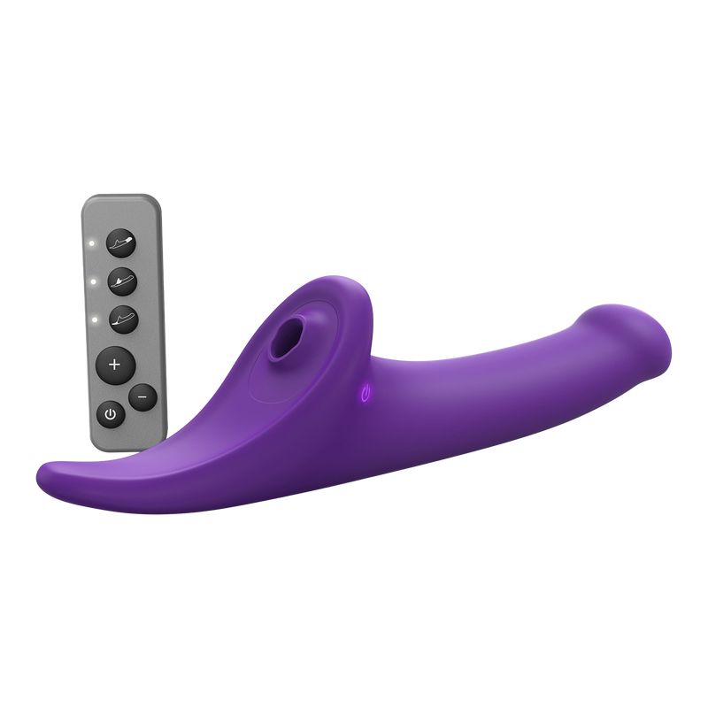 Strap-On-Me - Multi Orgasm Dildo - Strapless Strap-on met Luchtdruk Stimulatie - Paars-Erotiekvoordeel.nl