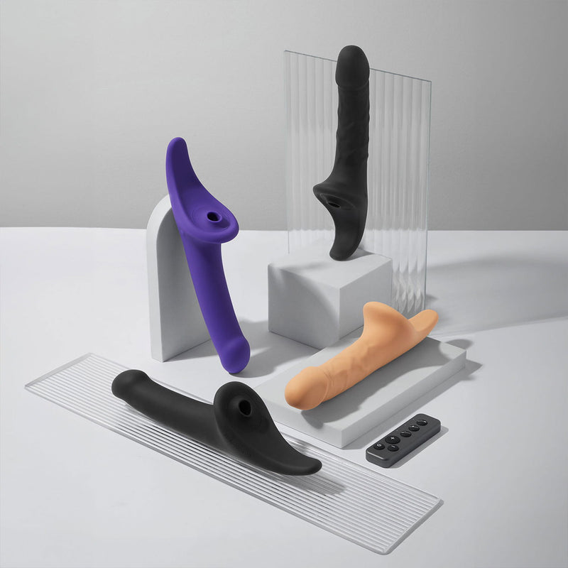 Strap-On-Me - Multi Orgasm Dildo - Strapless Strap-on met Luchtdruk Stimulatie - Paars-Erotiekvoordeel.nl