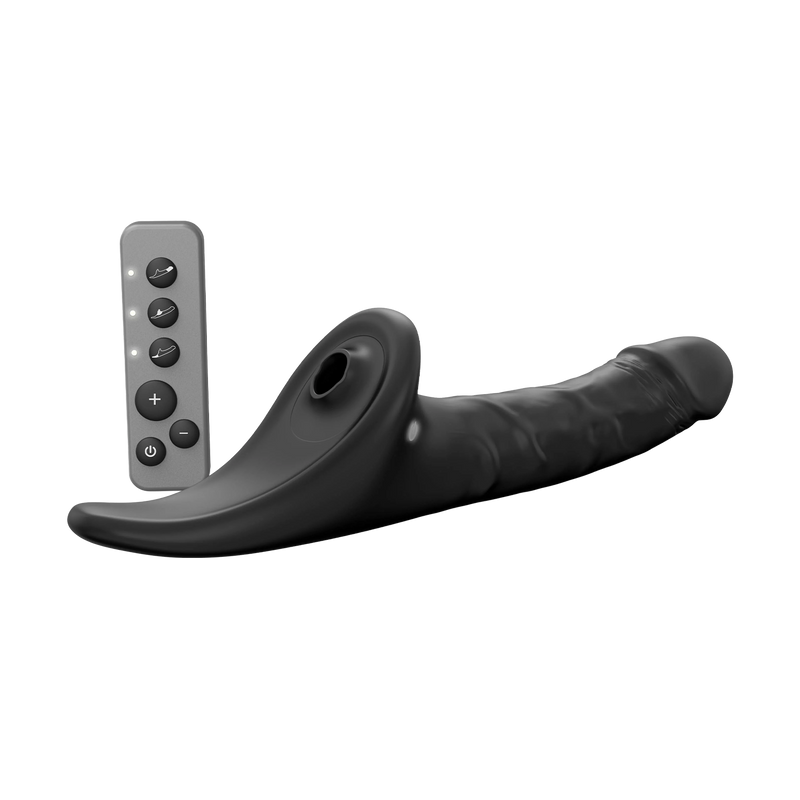 Strap-On-Me - Multi Orgasm Realistische Dildo - Strapless Strap-on met Flapper Technologie - Zwart-Erotiekvoordeel.nl