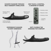 Strap-On-Me - Multi Orgasm Realistische Dildo - Strapless Strap-on met Flapper Technologie - Zwart-Erotiekvoordeel.nl