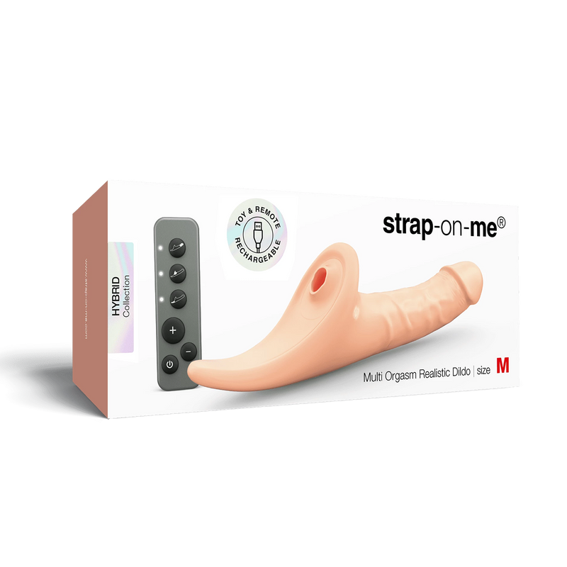Strap-On-Me - Multi Orgasm Realistische Dildo - Strapless Strap-on met Flapper Technologie - Lichte Huidskleur-Erotiekvoordeel.nl