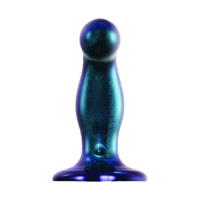 Strap-On-Me - Vibrierender Dildo mit Fingermodus - Größe M - Blau-Erotiekvoordeel.nl