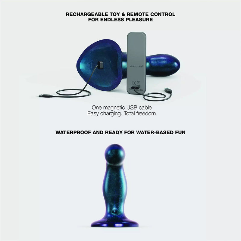 Strap-On-Me - Vibrierender Fingerdildo - Größe M - Blau - Erotiekvoordeel.nl