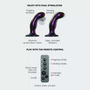 Strap-On-Me - Dildo vibrante con dita - Taglia M - Paars-Erotiekvoordeel.nl