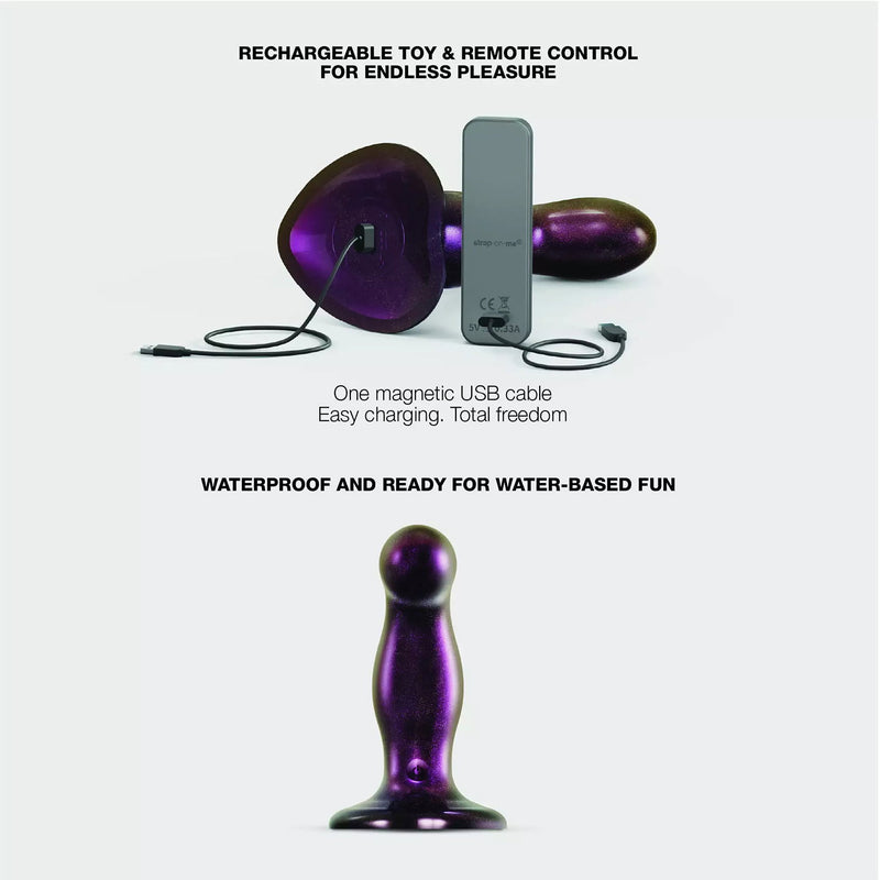 Strap-On-Me - Dildo vibrante con dita - Taglia M - Paars-Erotiekvoordeel.nl