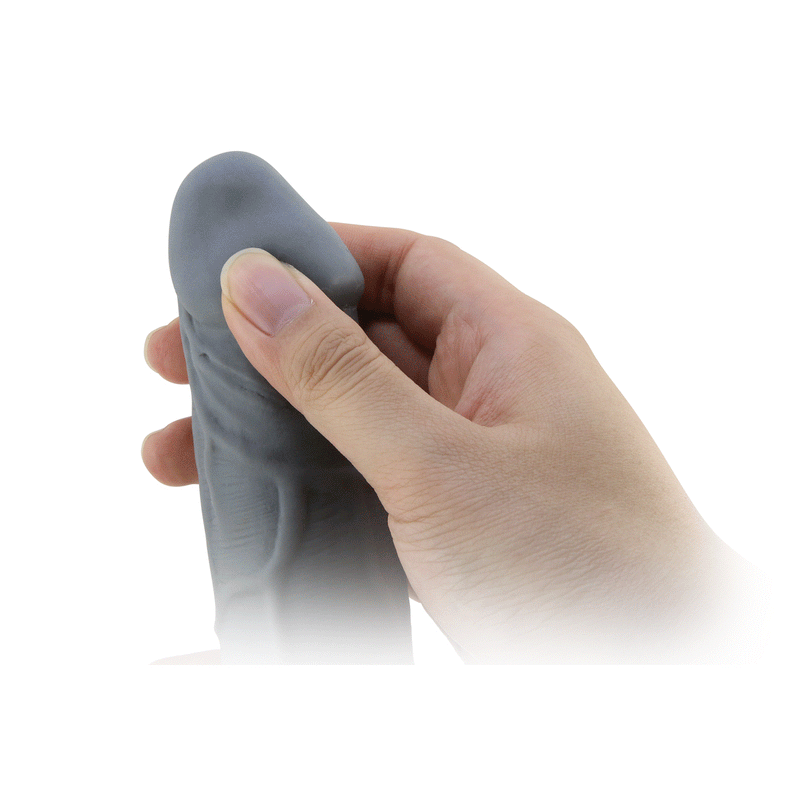 Pretty Love - Laige - Realistische Penis Sleeve - Donkergrijs-Erotiekvoordeel.nl