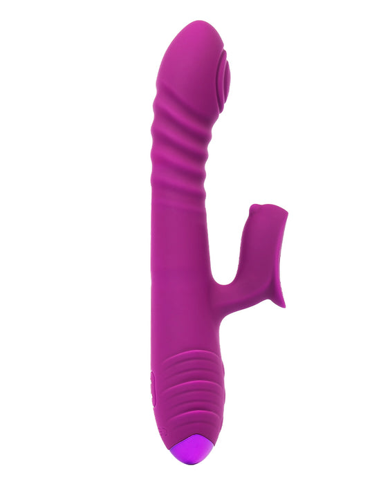 Rimba Toys - Stockholm - Stotende en Kloppende Rabbit Vibrator - Paars-Erotiekvoordeel.nl