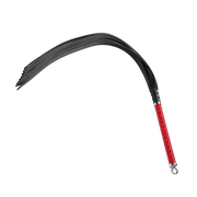 RISE - Lange Flogger met Harde Strengen – Rood-Erotiekvoordeel.nl