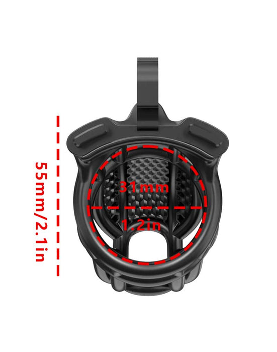 Rimba P-Cage - P-Cage PC06 - Kuisheidskooi - Peniskooi - Maat S - Zwart-Erotiekvoordeel.nl