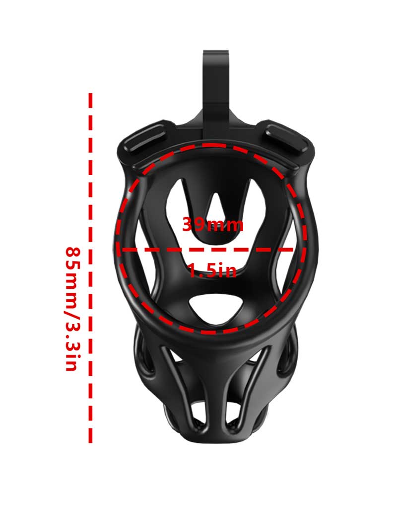 Rimba P-Cage - P-Cage PC07 - Kuisheidskooi - Peniskooi - Maat M - Zwart-Erotiekvoordeel.nl