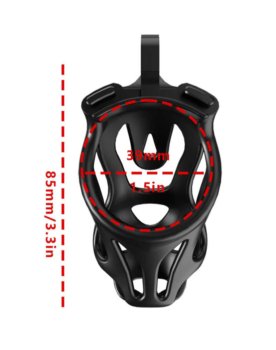 Rimba P-Cage - P-Cage PC07 - Kuisheidskooi - Peniskooi - Maat M - Zwart-Erotiekvoordeel.nl