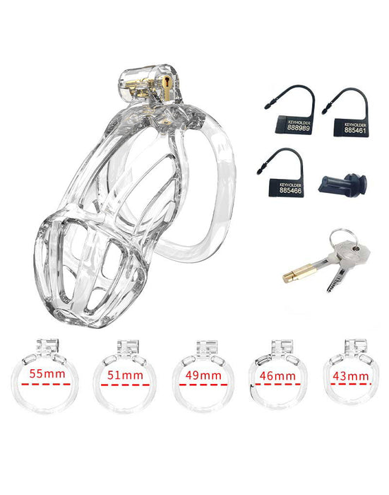 Rimba P-Cage - P-Cage PC01 - Kuisheidskooi - Peniskooi - Maat L - Transparant-Erotiekvoordeel.nl