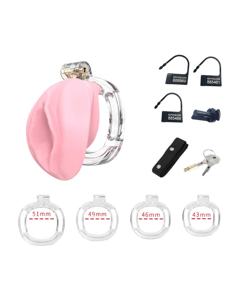 Rimba P-Cage - P-Cage PC10 - Kuisheidskooi - Peniskooi - Pussy - Roze/Transparant-Erotiekvoordeel.nl