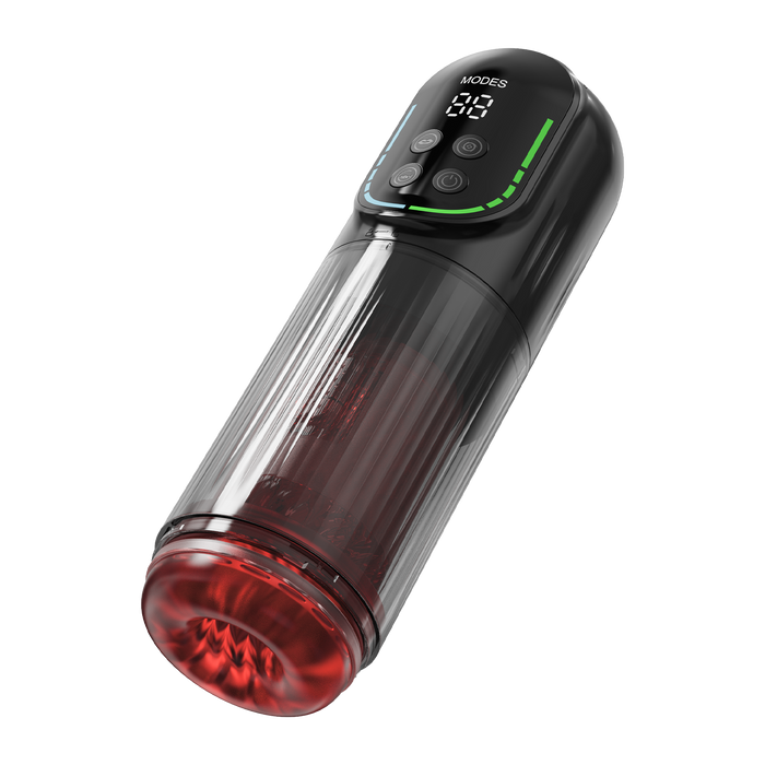 Rimba Toys - Orgastobator 07 - Masturbator - Rood/Transparant-Erotiekvoordeel.nl