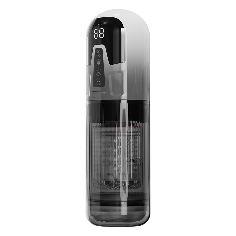 Rimba Toys - Orgastobator 08 - Masturbator - Zwart/Transparant-Erotiekvoordeel.nl