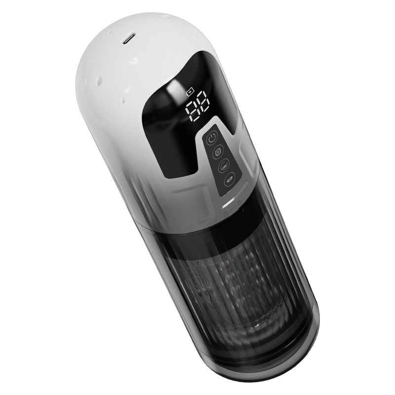 Rimba Toys - Orgastobator 08 - Masturbator - Zwart/Transparant-Erotiekvoordeel.nl