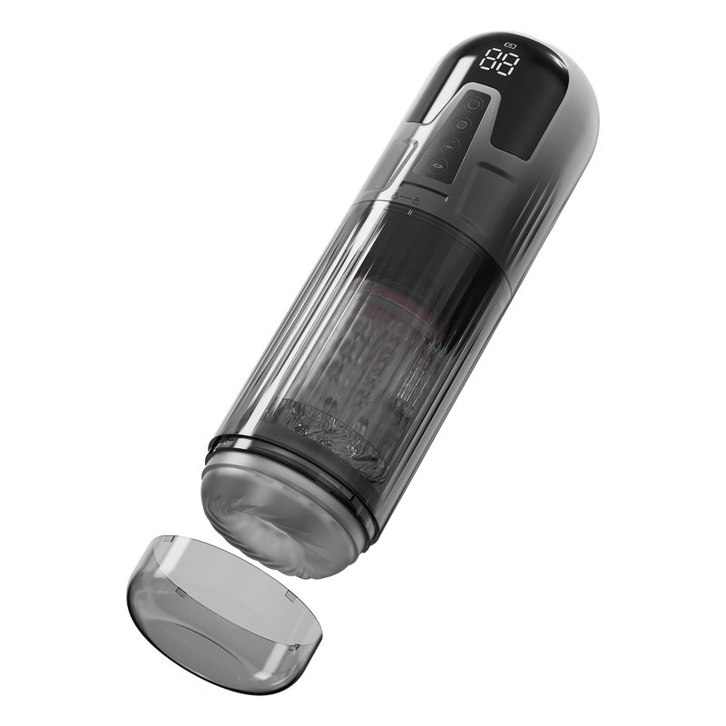 Rimba Toys - Orgastobator 08 - Masturbator - Zwart/Transparant-Erotiekvoordeel.nl