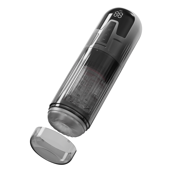 Rimba Toys - Orgastobator 08 - Masturbator - Zwart/Transparant-Erotiekvoordeel.nl