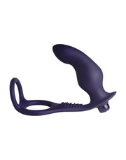 Rocks-Off - Nova Zenturian - Prostaatplug met penis- en testikelringen - Blauw-Erotiekvoordeel.nl