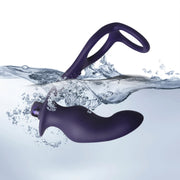 Rocks-Off - Nova Zenturian - Prostaatplug met penis- en testikelringen - Blauw-Erotiekvoordeel.nl