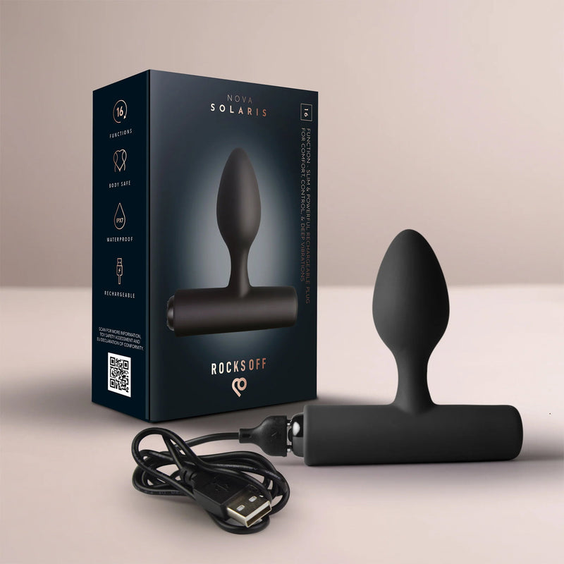 Rocks-Off - Nova Solaris - Slanke Prostaatvibrator - Zwart