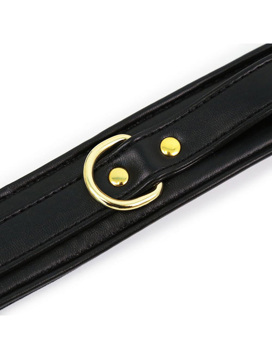 Smart Moves - Enkelboeien - Gouden Hardware - PU Leer - Zwart-Erotiekvoordeel.nl