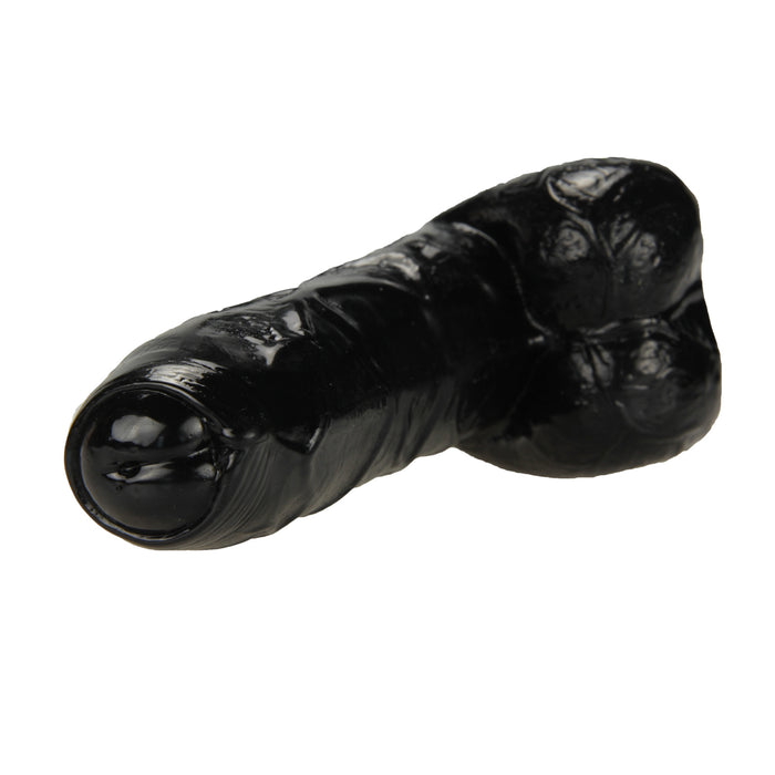 Being Fetish - TPR Dildo met Onbesneden Eikel - 15 cm - Zwart-Erotiekvoordeel.nl