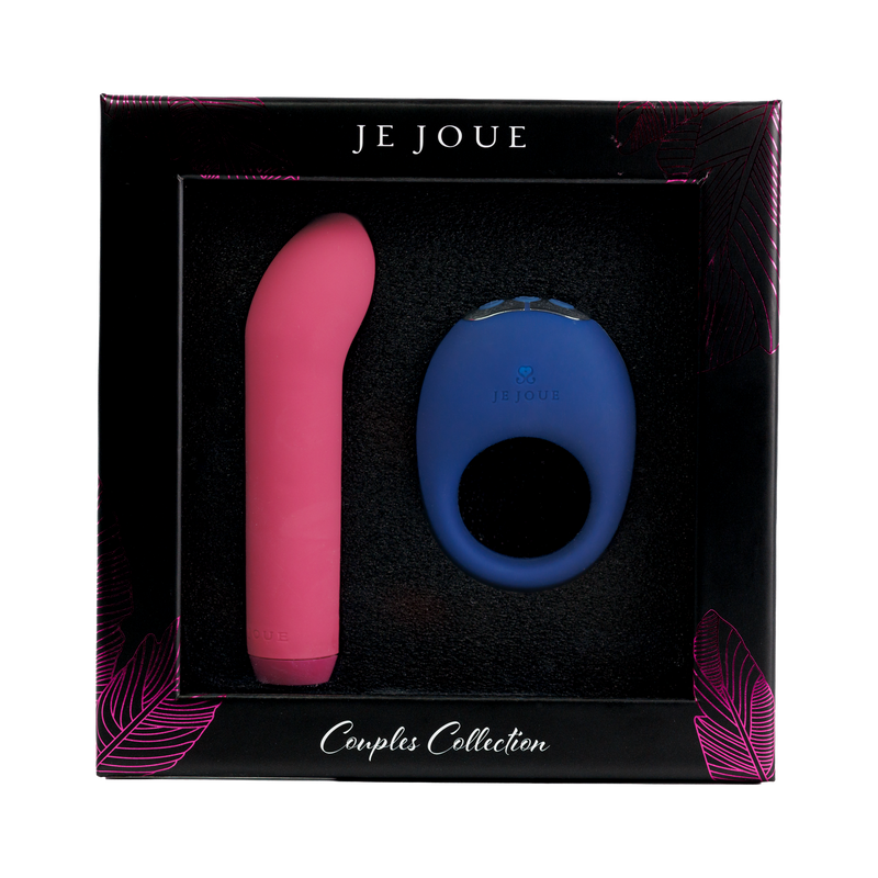 Je Joue - Cadeauset Couples Collection - G-spot Bullet Vibrator & Vibrerende Cockring - Roze/blauw-Erotiekvoordeel.nl