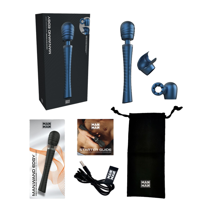 ManWan - Man.Wand Edgy - Wand Vibrator voor Haar & Hem - Stellar Blue-Erotiekvoordeel.nl