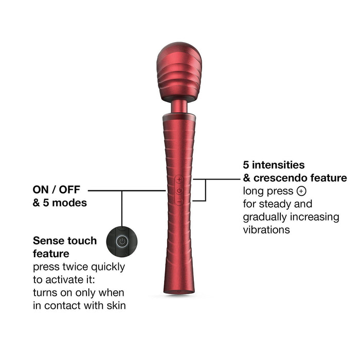 ManWan - Man.Wand Edgy - Wand Vibrator voor Haar & Hem - Red Velvet-Erotiekvoordeel.nl