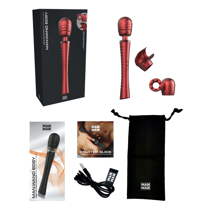 ManWan - Man.Wand Edgy - Wand Vibrator voor Haar & Hem - Red Velvet-Erotiekvoordeel.nl