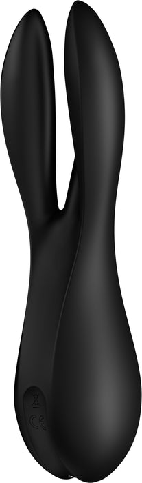 Satisfyer - Threesome 2 - Multifunctionele Vibrator Met 3 Voelsprieten - Zwart-Erotiekvoordeel.nl