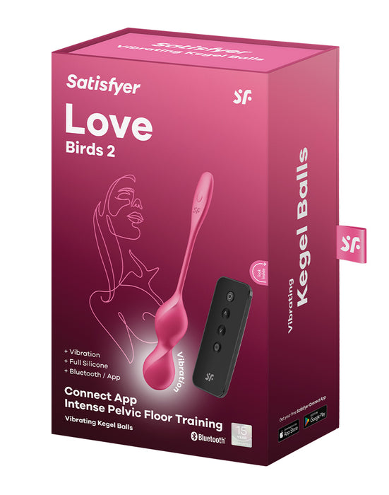 Satisfyer - Love Birds 2 - Vibrerende Vaginale Balletjes - Met App Control - Roze-Erotiekvoordeel.nl