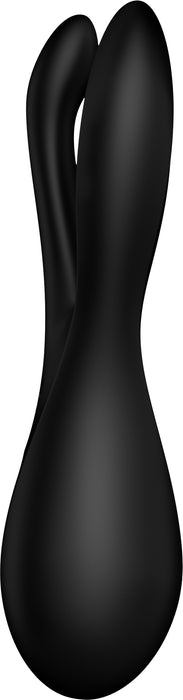 Satisfyer - Threesome 2 - Multifunctionele Vibrator Met 3 Voelsprieten - Zwart-Erotiekvoordeel.nl