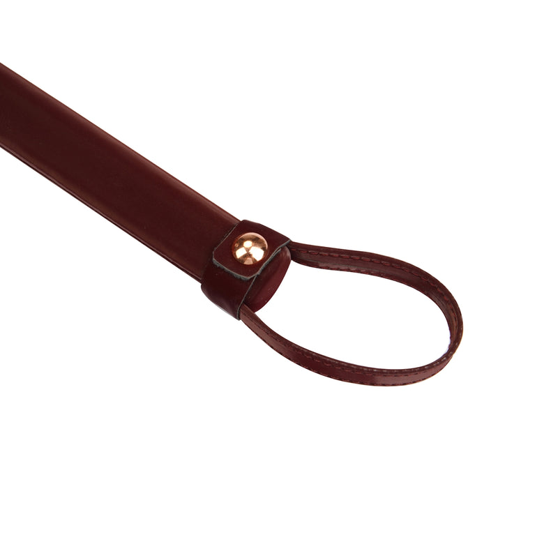 Liebe Seele - Metallic Shade Red - Vegan PU Lederen Flogger - Rood/Rosé Goud