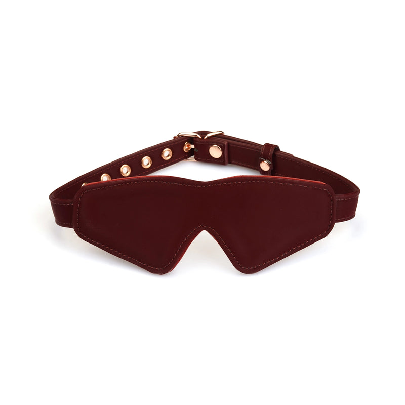 Liebe Seele - Metallic Shade Red - Vegan PU Lederen Blinddoek - Rood/Rosé Goud