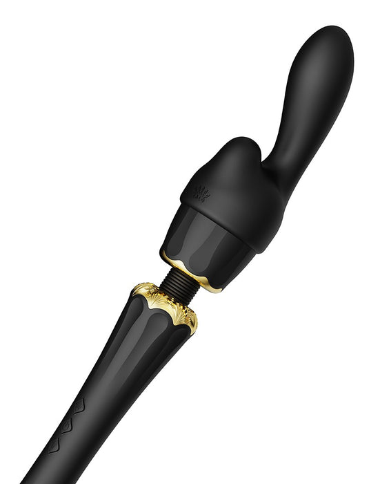 Zalo - Kyro - Wand Vibrator - Met 2 Opzetstukken - Zwart-Erotiekvoordeel.nl