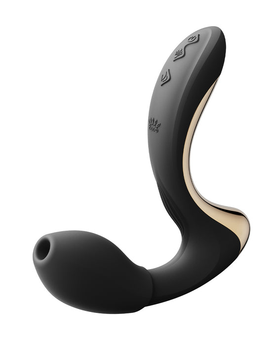 Zalo - Talis - G-Spot Pulsewave Vibrator met Zuigfunctie en Verwarmfunctie - Zwart-Erotiekvoordeel.nl