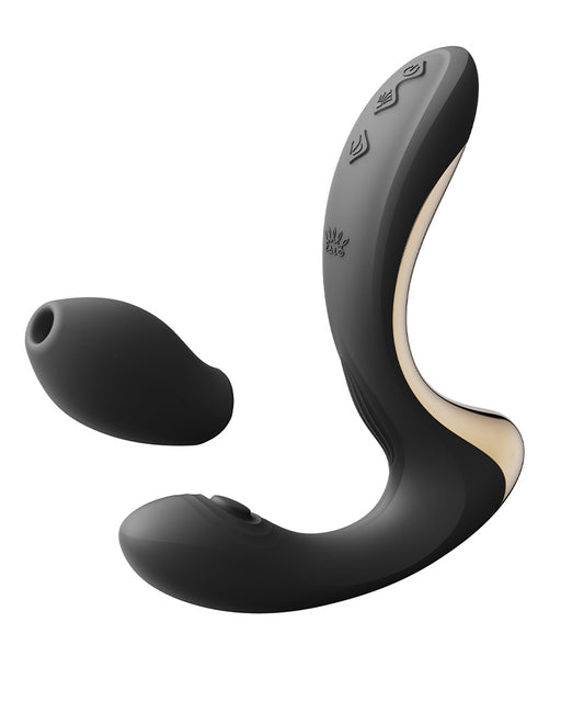 Zalo - Talis - G-Spot Pulsewave Vibrator met Zuigfunctie en Verwarmfunctie - Zwart-Erotiekvoordeel.nl