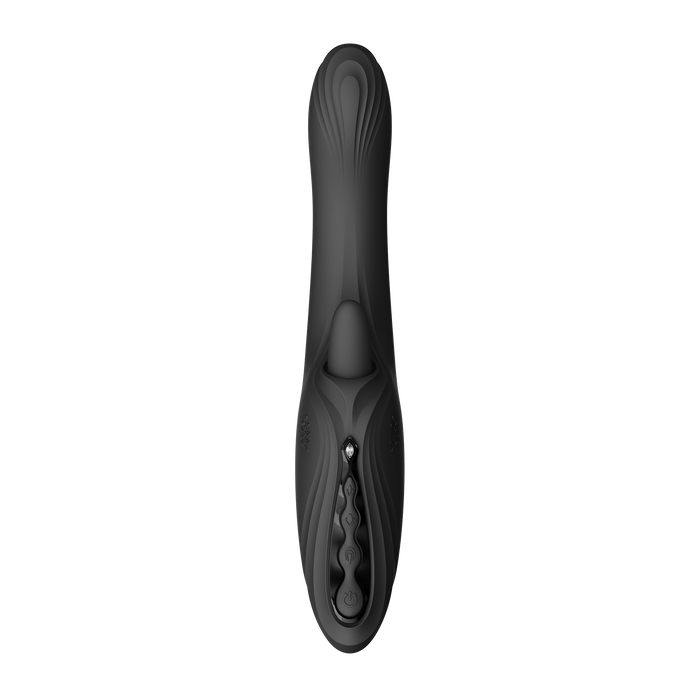 ZALO - Ares - Likkende G-Spot Rabbit Vibrator - Verwarmend - App Control - Obsidian Zwart-Erotiekvoordeel.nl