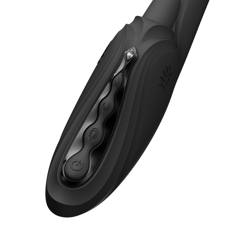 Zalo - Ares - Likkende G-Spot Rabbit Vibrator - Verwarmend - App Control - Obsidian Zwart-Erotiekvoordeel.nl