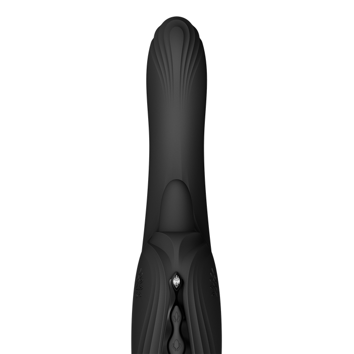 ZALO - Ares - Likkende G-Spot Rabbit Vibrator - Verwarmend - App Control - Obsidian Zwart-Erotiekvoordeel.nl