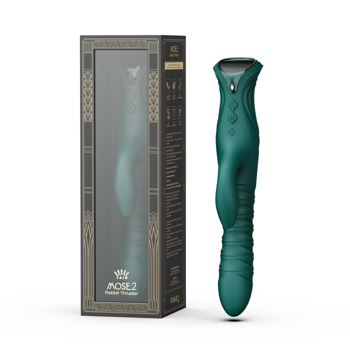 ZALO - Mose 2 - Stotende Rabbit Vibrator – Smaragdgroen-Erotiekvoordeel.nl