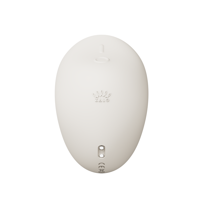 Zalo - Mochi - Vibrador para el clítoris con dos cabezales - Control mediante aplicación - Blanco marfil - Erotiekvoordeel.nl