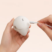 Zalo - Mochi - Vibrador para el clítoris con dos cabezales - Control mediante aplicación - Blanco marfil - Erotiekvoordeel.nl