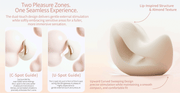 Zalo - Mochi - Vibromasseur clitoridien à deux têtes - Contrôle via application - Rose Sakura - Erotiekvoordeel.nl