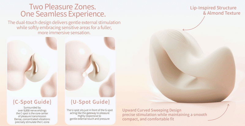 Zalo - Mochi - Vibromasseur clitoridien à deux têtes - Contrôle via application - Rose Sakura - Erotiekvoordeel.nl