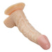 Being Fetish - PVC Dildo met Scrotum en Zuignap - 22 cm - Lichte Huidskleur-Erotiekvoordeel.nl