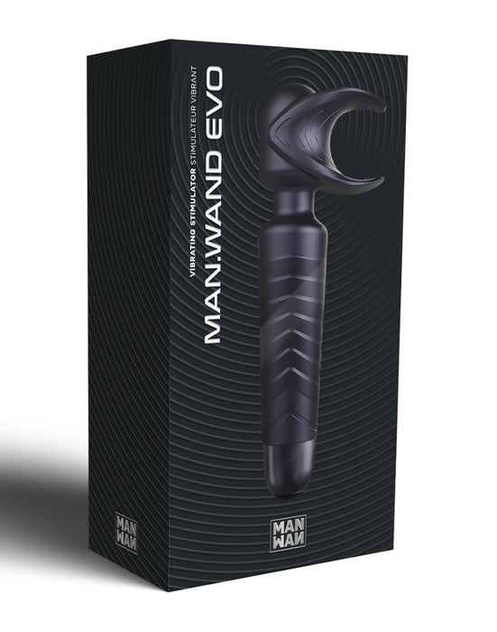 ManWan - Man.Wand EVO - Oplaadbare Masturbator èn Wand Vibrator - Black Plum-Erotiekvoordeel.nl